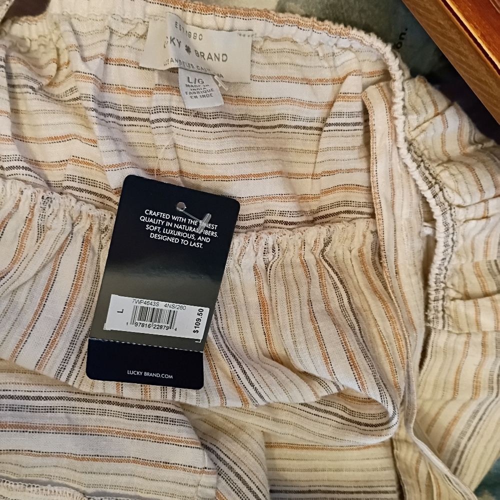 Lucky Brand Striped Tank Top - Cream and Tan - Picture 4 of 6